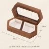 木质双槽戒指盒