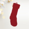 针织圣诞袜-刺绣布贴