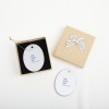 礼盒+椭圆陶瓷纪念品（双面不一样）