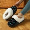 轮带毛绒拖鞋