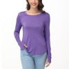 女士长袖紫色休闲衣