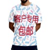 （客户专用-包邮）普拉托 RATE工厂发货-男士3D全印T恤