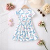 短袖飘逸下摆女童连衣裙 - Children