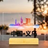 义乌-亚克力横板小号桌牌（木头底座）