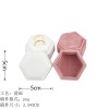 天鹅绒六角戒指盒（外部定制-烫金工艺-稿件尺寸3.5X3CM的六边形-后台上传稿件稿件格式plt）