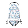挂脖绑带分体泳衣套装（0505361）