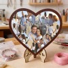 双层爱心木质拼图摆件-带有爱心支架
