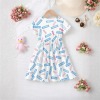短袖飘逸下摆女童连衣裙 - Children