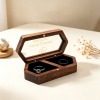 木质双槽戒指盒