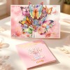 3D立体手工蝴蝶花贺卡