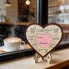 双层爱心木质拼图摆件-带有爱心支架