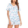 短袖束边睡衣套装（0507716）