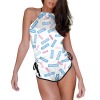 挂脖绑带分体泳衣套装（0505361）