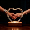 心形水晶夜灯摆件-3D-(激光内雕工艺-稿件格式PNG）