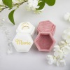 天鹅绒六角戒指盒（外部定制-烫金工艺-稿件尺寸2.7X2.3CM的六边形-后台上传稿件稿件格式plt）