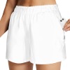 拉链口袋运动短裤 - WomenShorts