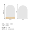 透明亚克力桌号牌+原木底座  （稿件格式 PNG）